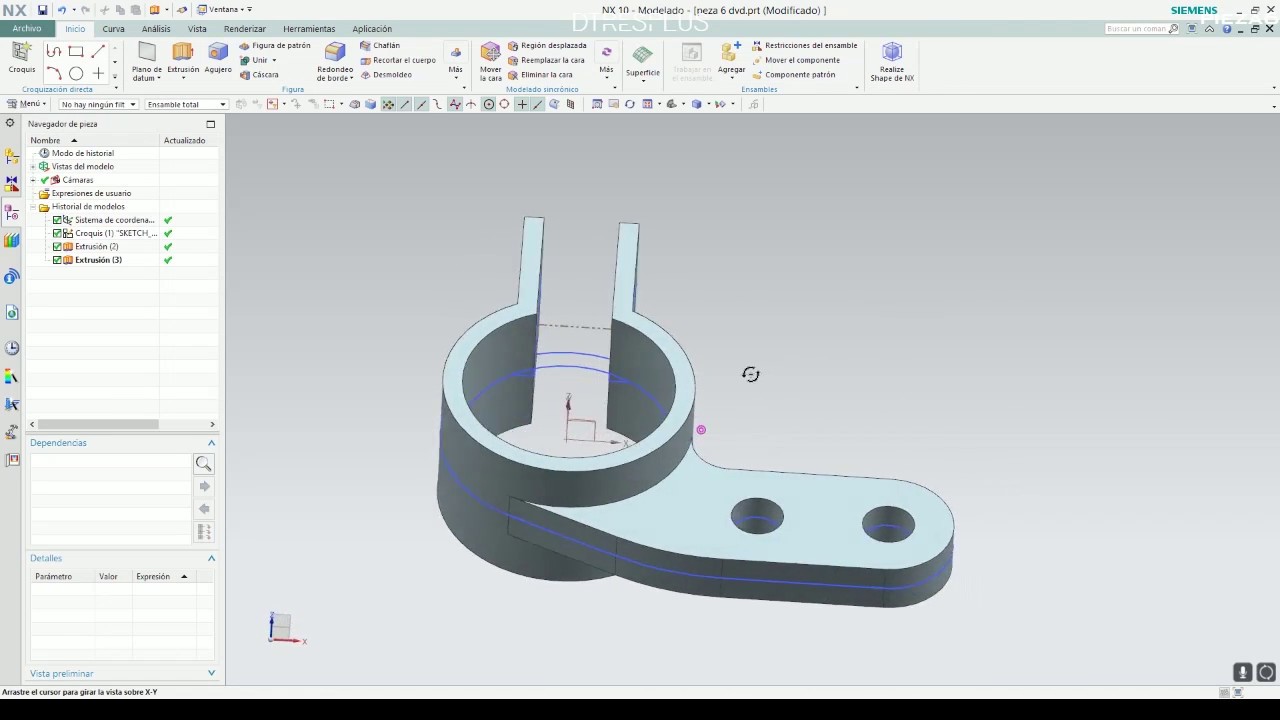 Tutorial B&aacute;sico introductorio a modelado CAD NX 10