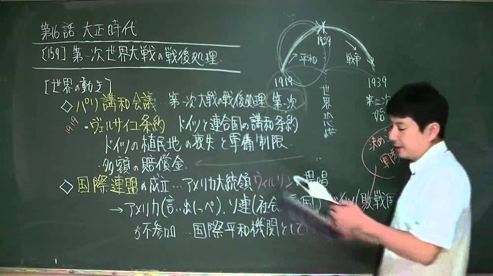 159  第一次世界大戦の戦後処理　日本史ストーリーノート第16話