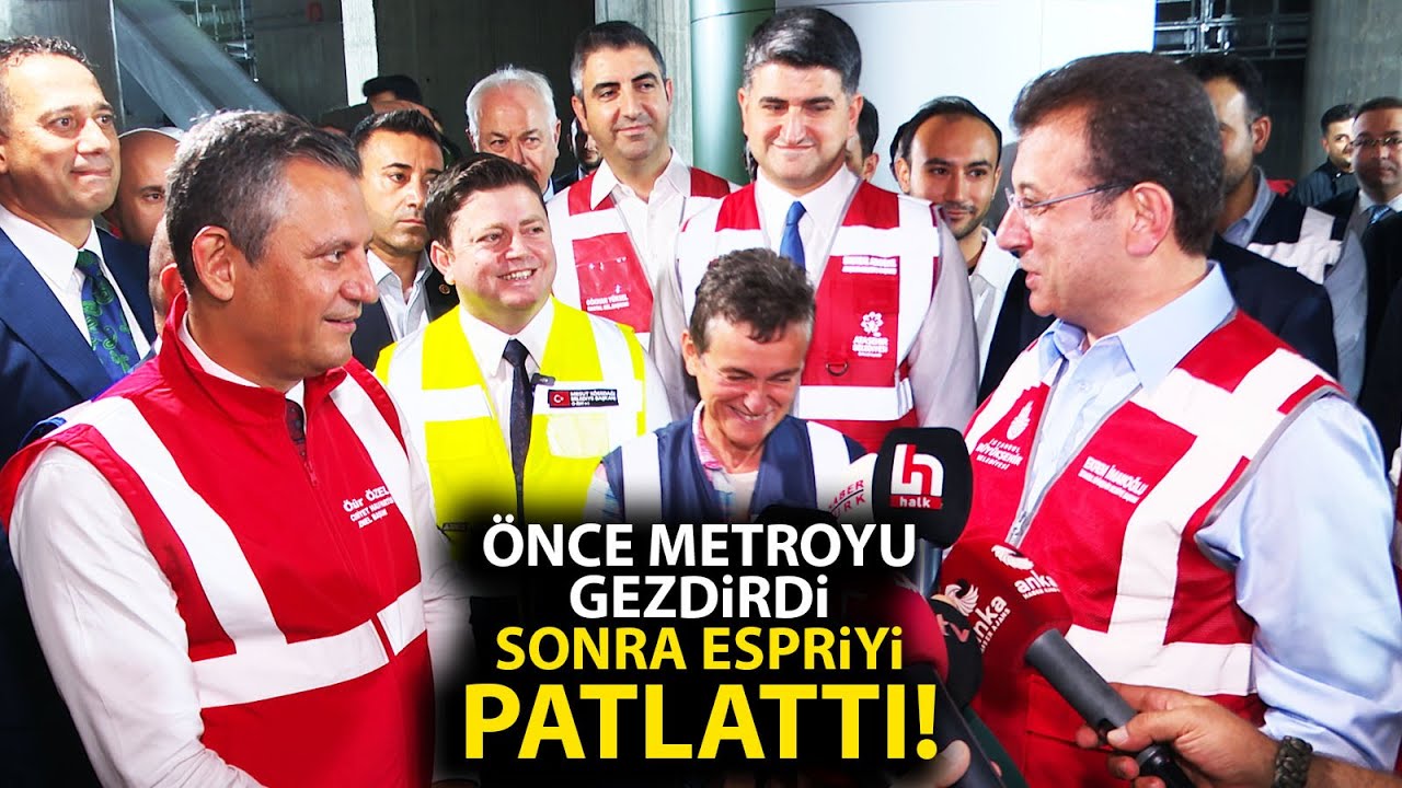 Ekrem İmamoğlu, Özgür Özel'e yaptığı metro hattını gezdirdi! Sonunda da espriyi patlattı!