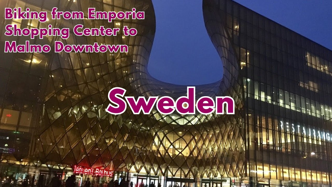 Sweden : Biking from Emporia Shopping Center to Malmo Downtown 4k 2025