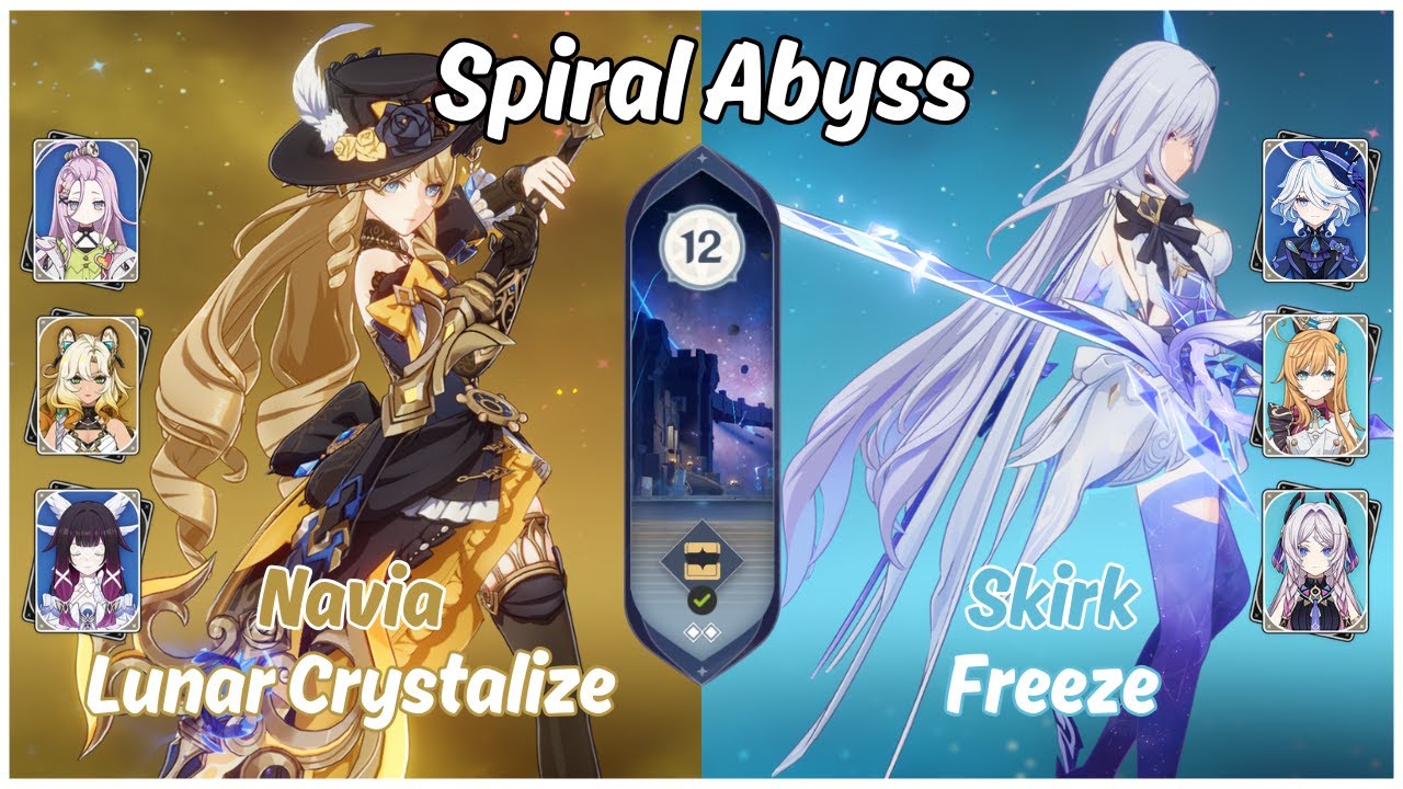 Navia Lunar Crystalize & Skirk Freeze | Spiral Abyss | Genshin Impact 6.3