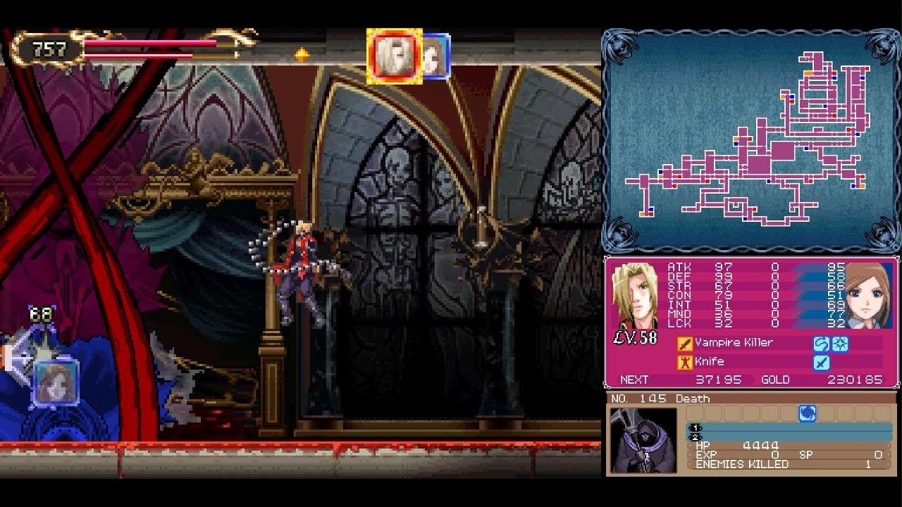 Castlevania: Portrait Of Ruin - Death and Dracula & Dracula's Second Form PLUS Ending Cinematic