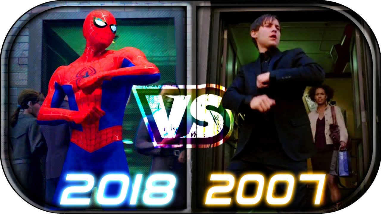 Spider-Man: Into The Spider-Verse scenes compared to Spider-Man Trilogy 2002 2004 2007 2018 vs 2019