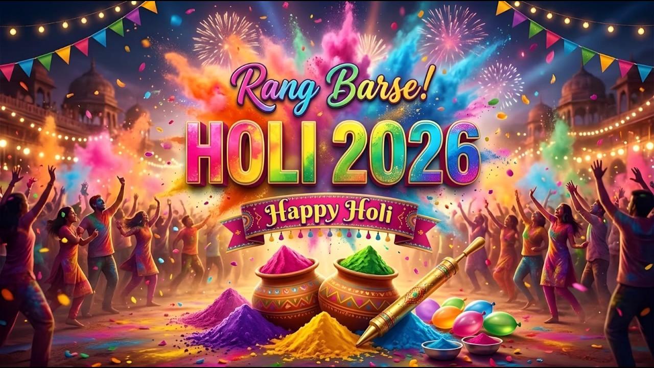 Holi Song 2026 Telugu | Rang Barse Holi 2026 | Happy Holi DJ Song | Dappu Dance Festival Song