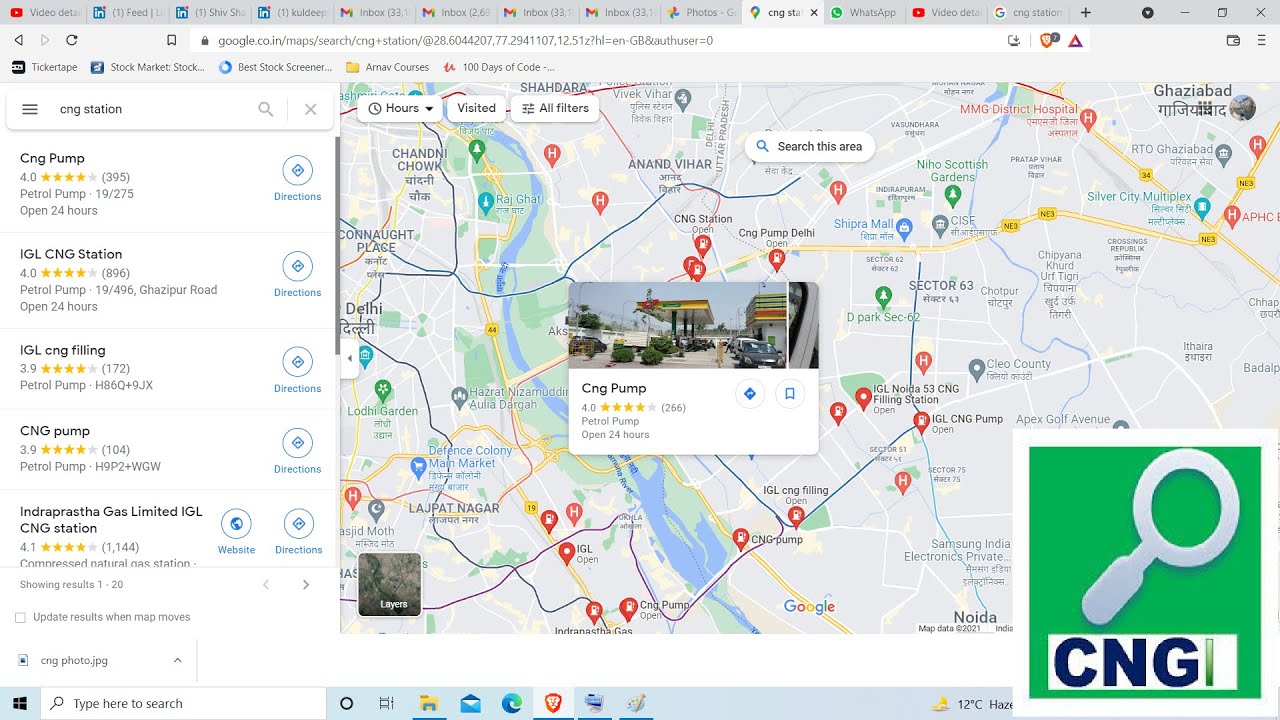 CNG Station Search on Google Maps | How to search CNG Station  | CNG Kit | CNG Searching Apps