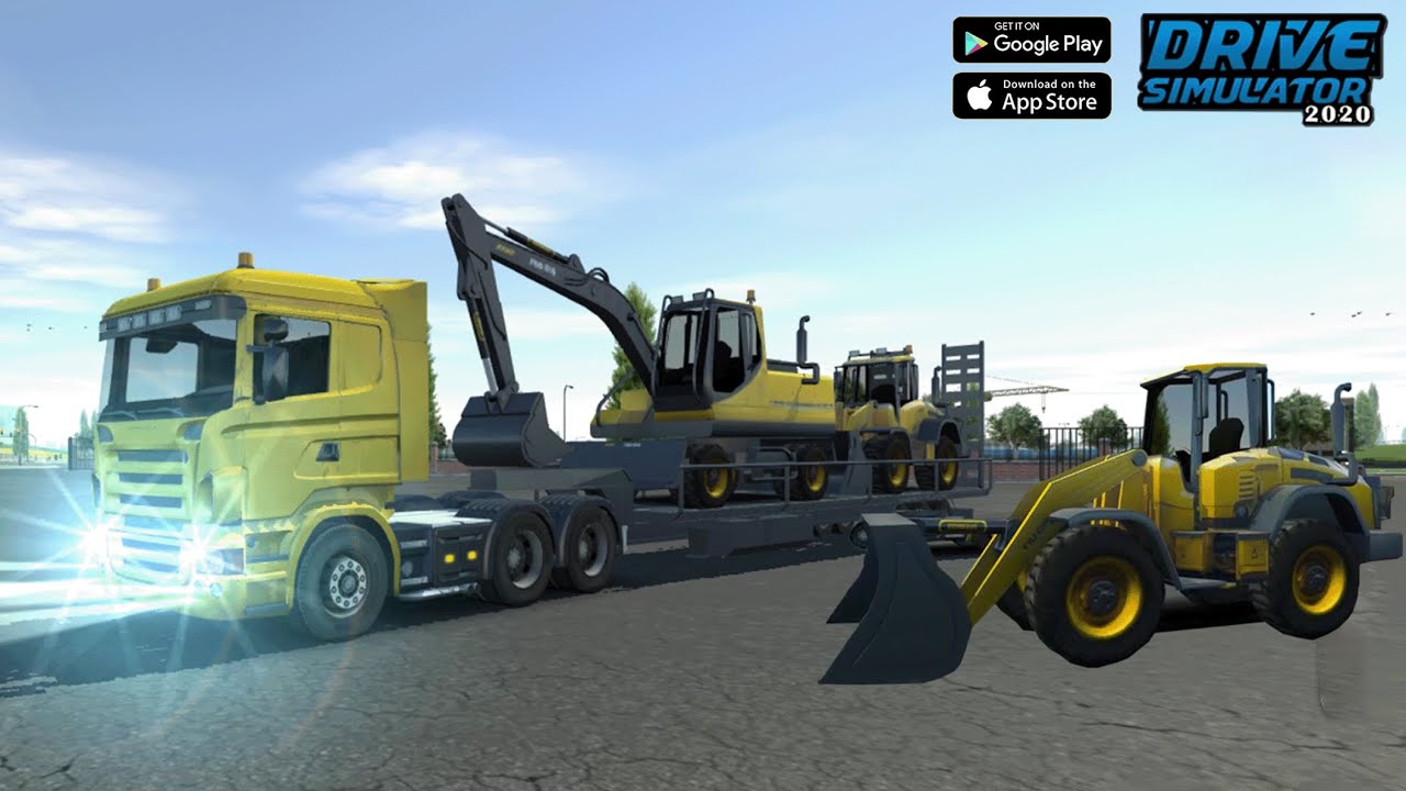 Drive to the material site | Deliver Excavator to the construction site | Drive Simulator 2020