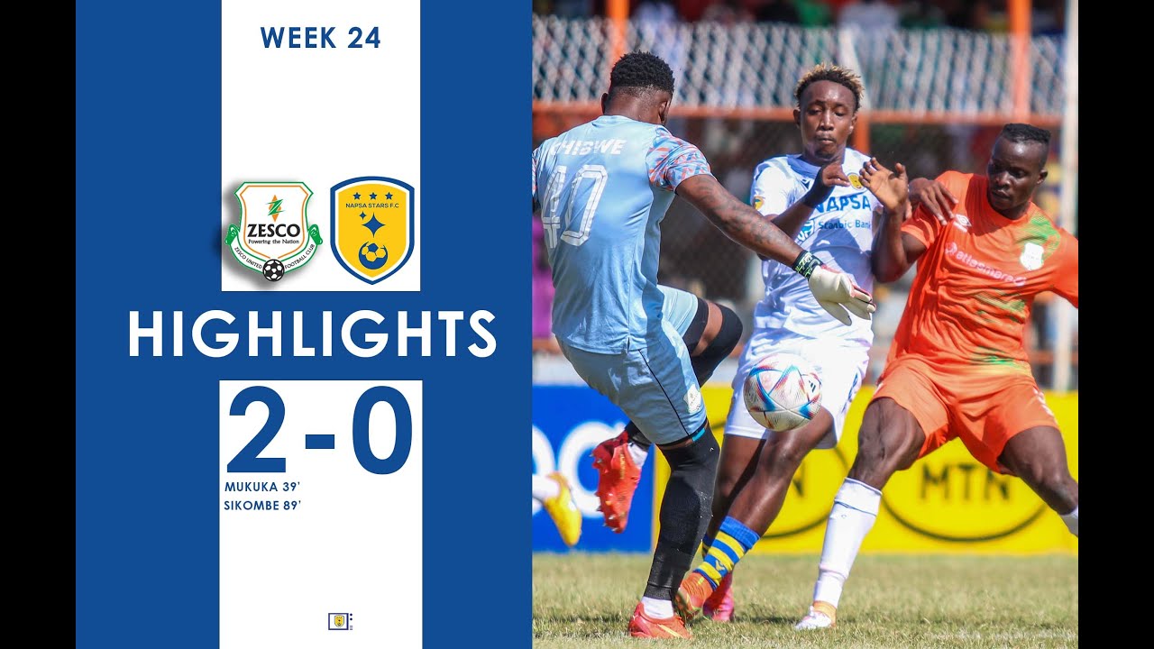 Week-24 MTN Super League Highlights, Zesco United 2 -0 NAPSA Stars