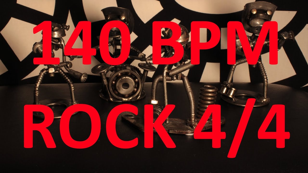 140 BPM - ROCK - 4/4 барабанная дорожка - метроном