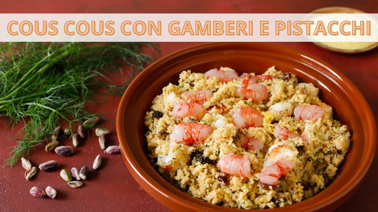 Cous cous con gamberi rossi e pistacchi - Ricetta gourmet - Chef Deg - Saporie