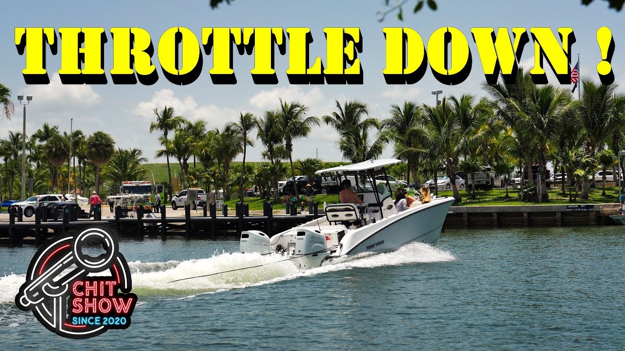 Boat Comes in Hot at Black Point ! Throttle Down ! (Chit Show)