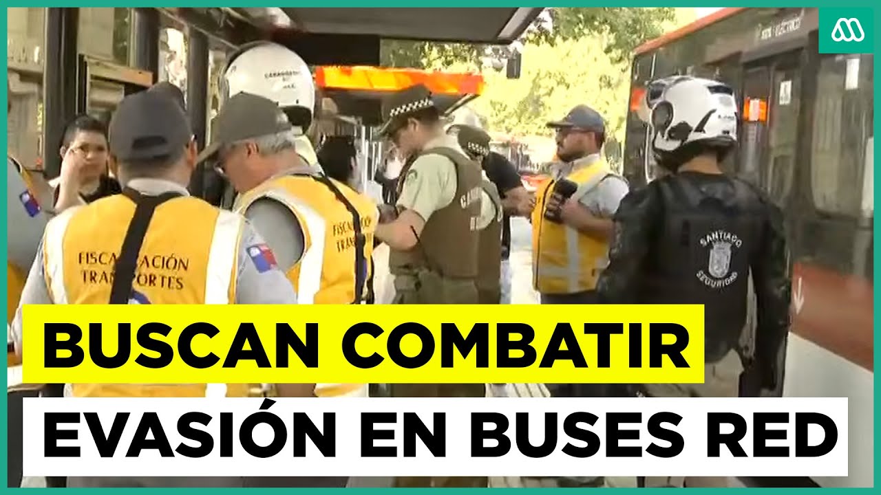 Operativo contra evasión en buses del Transantiago