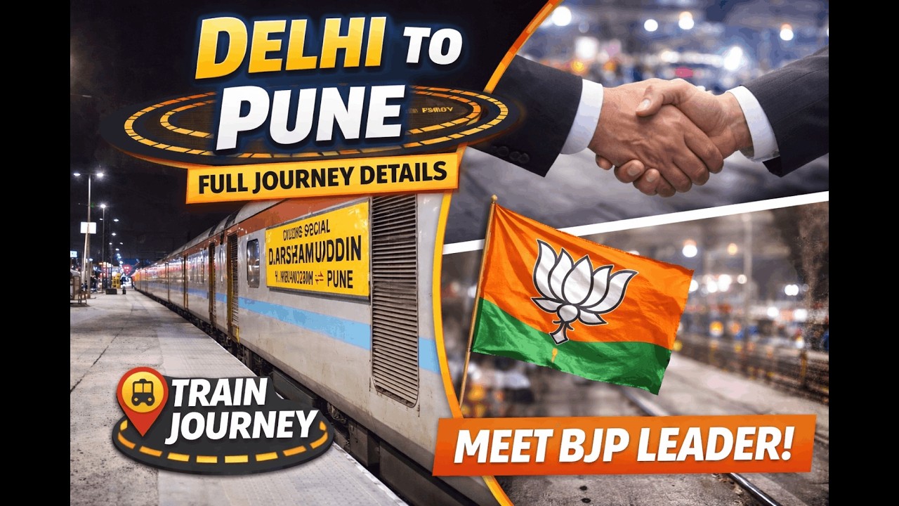 Delhi to Pune Train Journey | Full Route Details, Station Stops & BJP Leader Meeting | Complete Vlog