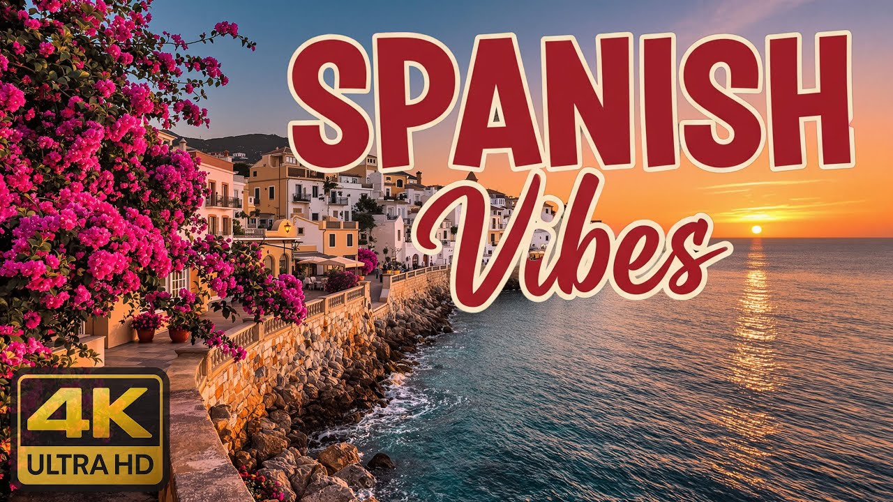🎶 Spanish Mediterranean Escape 🎶 | 2+ Hours of Relaxing Coastal Views & Ambient Music 🇪🇸🌊
