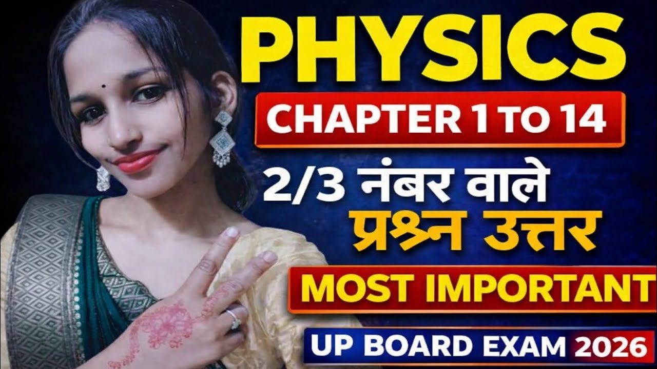 Class 12 Physics 2–3 Marks Most Important Questions 🔥 | UP Board 2026
