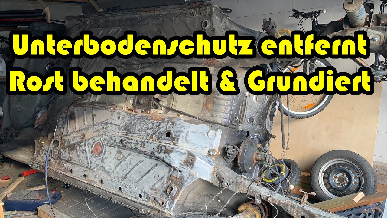 Ich habe den Unterbodenschutz von meinem Golf MK2 Fire & Ice entfernt und den Unterboden versigelt.