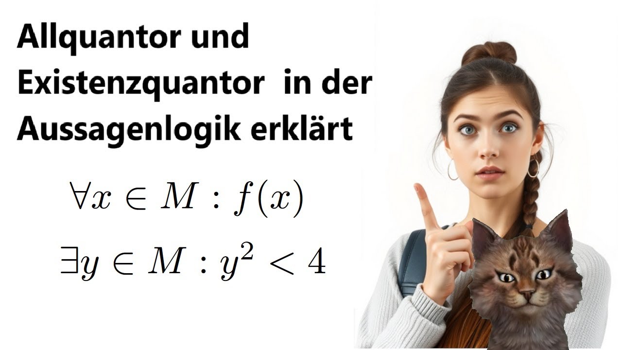 Bedeutung und Negation von Allquantor und Existenzquantor in der Aussagenlogik erklärt an Beispiel