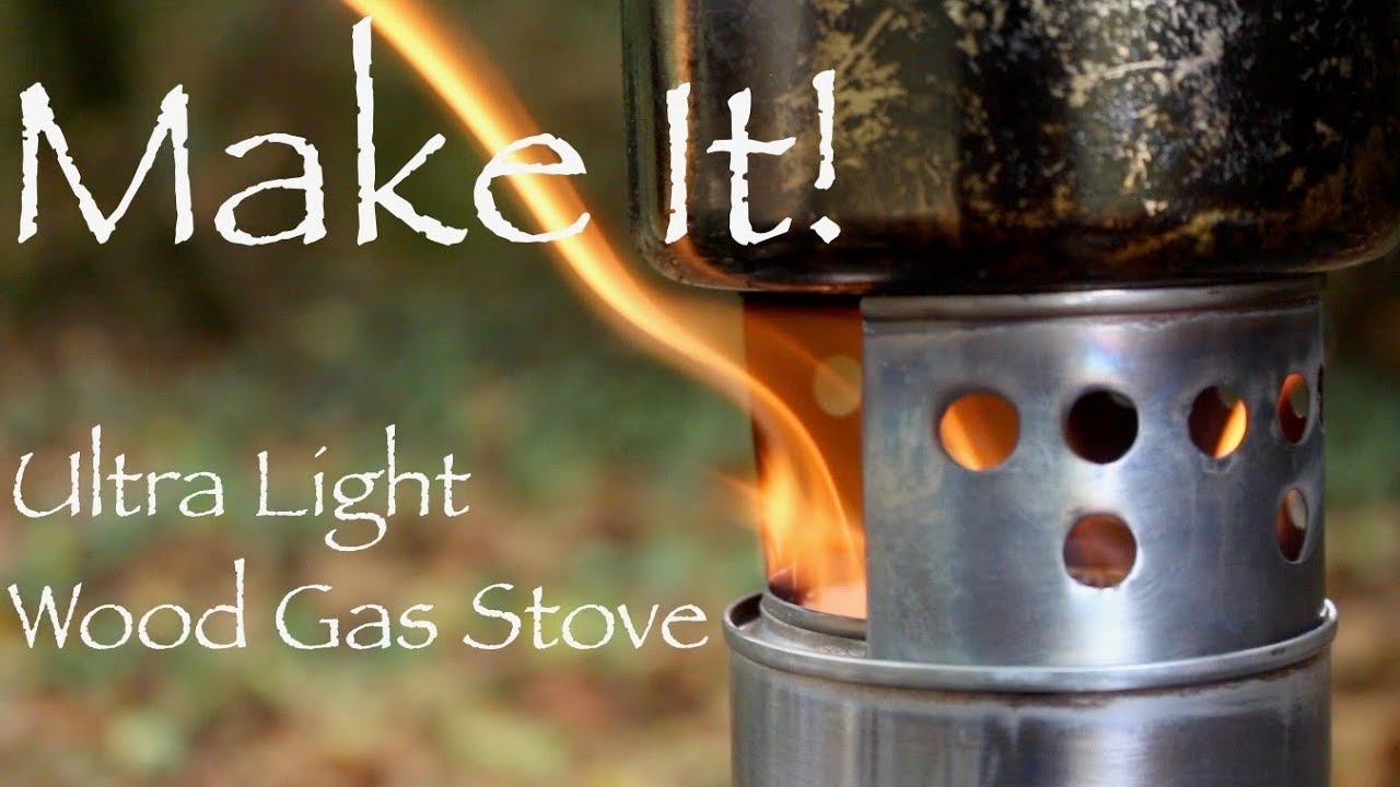 Ultralight Wood Gas Stove.  How to Make a Super Light and Compact Backpacking Twig Stove.