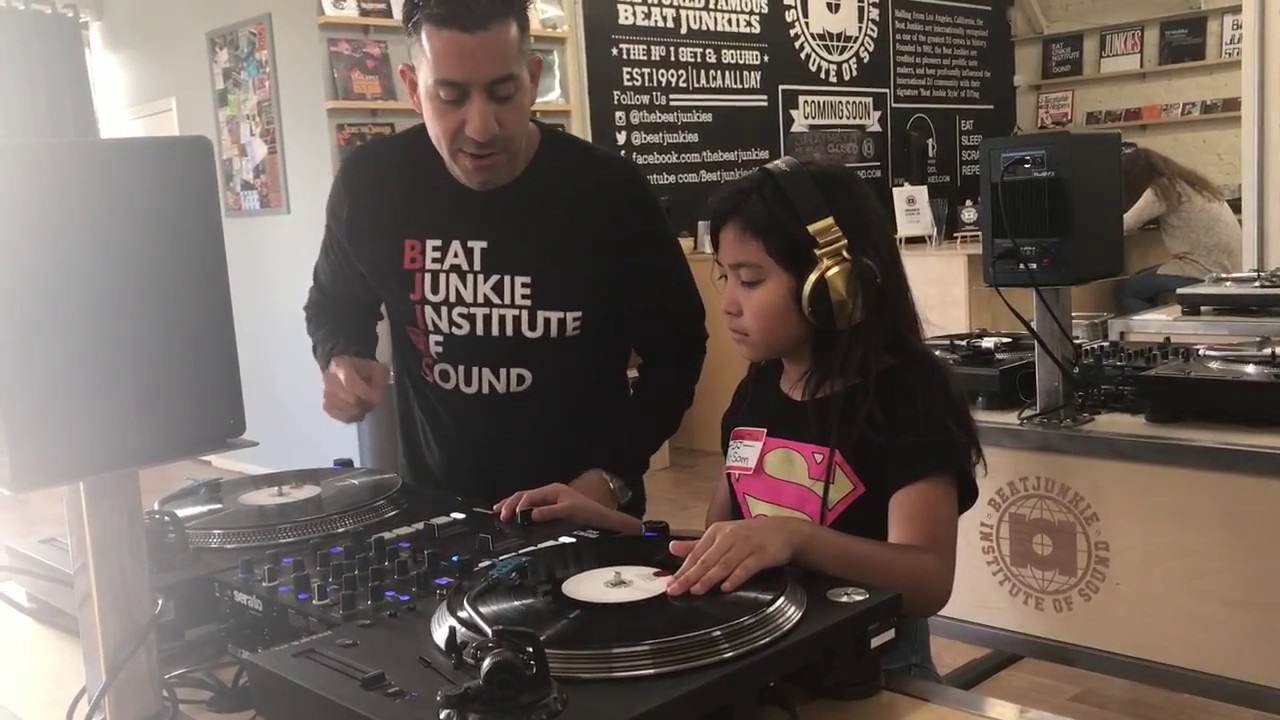 DJing for Kids at the Beat Junkie Institute of Sound.
