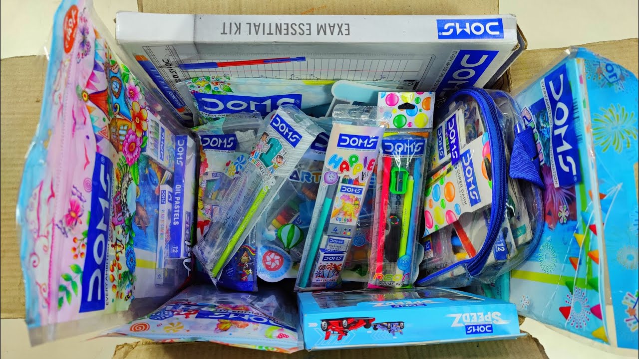 Unboxing The Doms Stationery Kit - doms smart kit, art on wheels, painting kit, art kit, doms colour