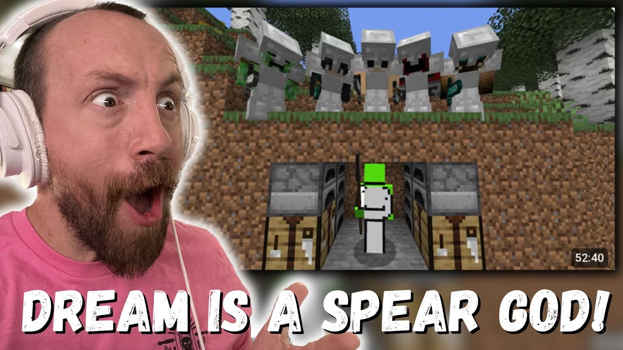 DREAM IS A SPEAR GOD!!! Dream Minecraft Speedrunner VS 5 Hunters REVIVAL (REACTION!!!)