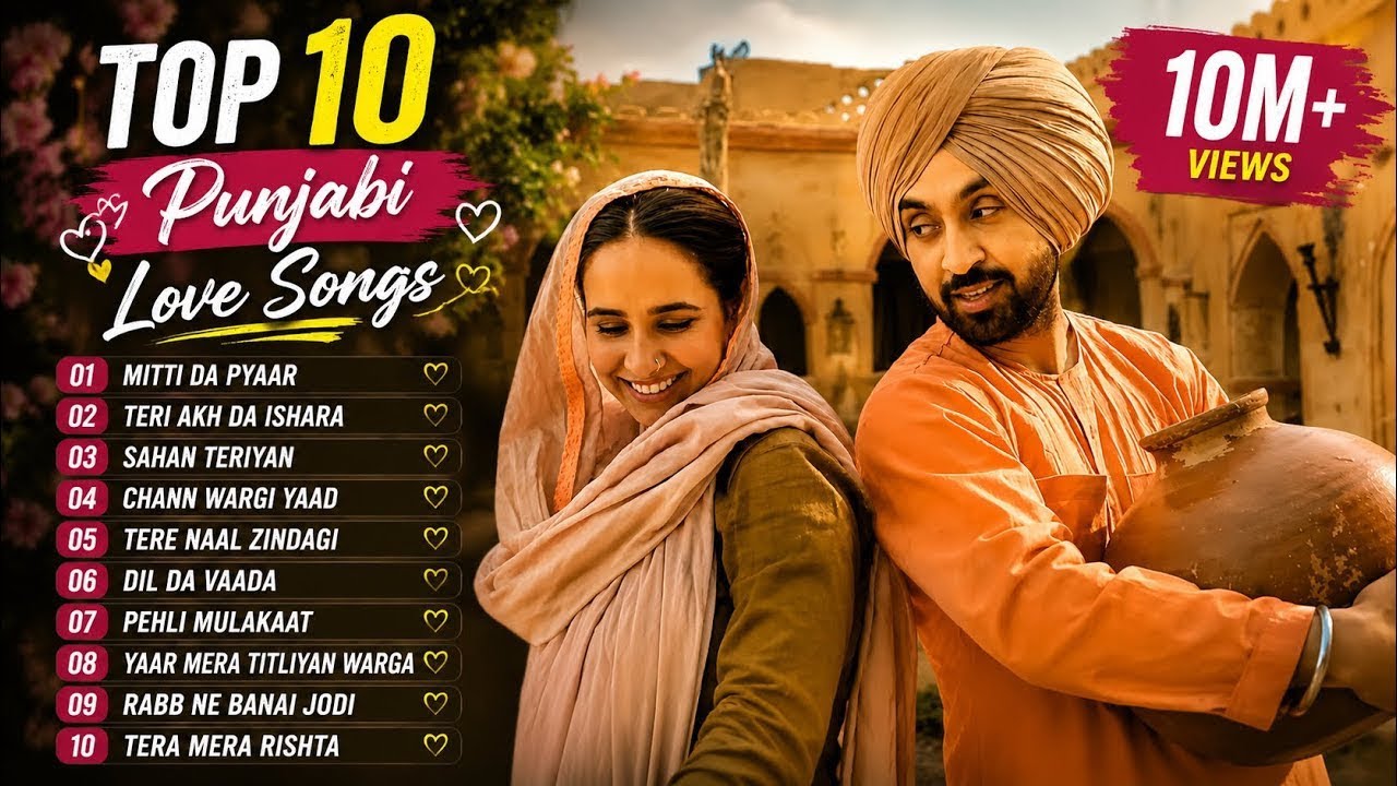 Top 10 Punjabi Love Songs 2026   Diljit Dosanjh & Sunanda Sharma   Nonstop Romantic Punjabi Hits