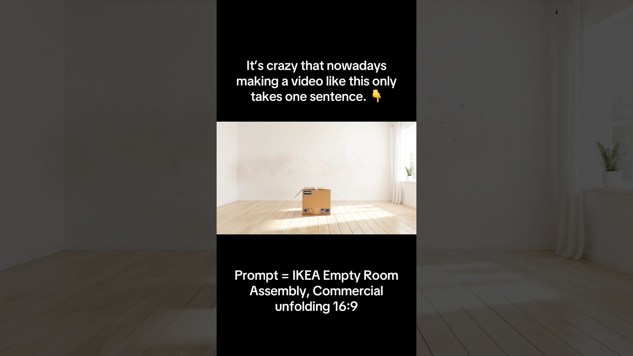 Google Veo Ikea Commericial 10 second tutorial 😵 #aiartist #aicontent
