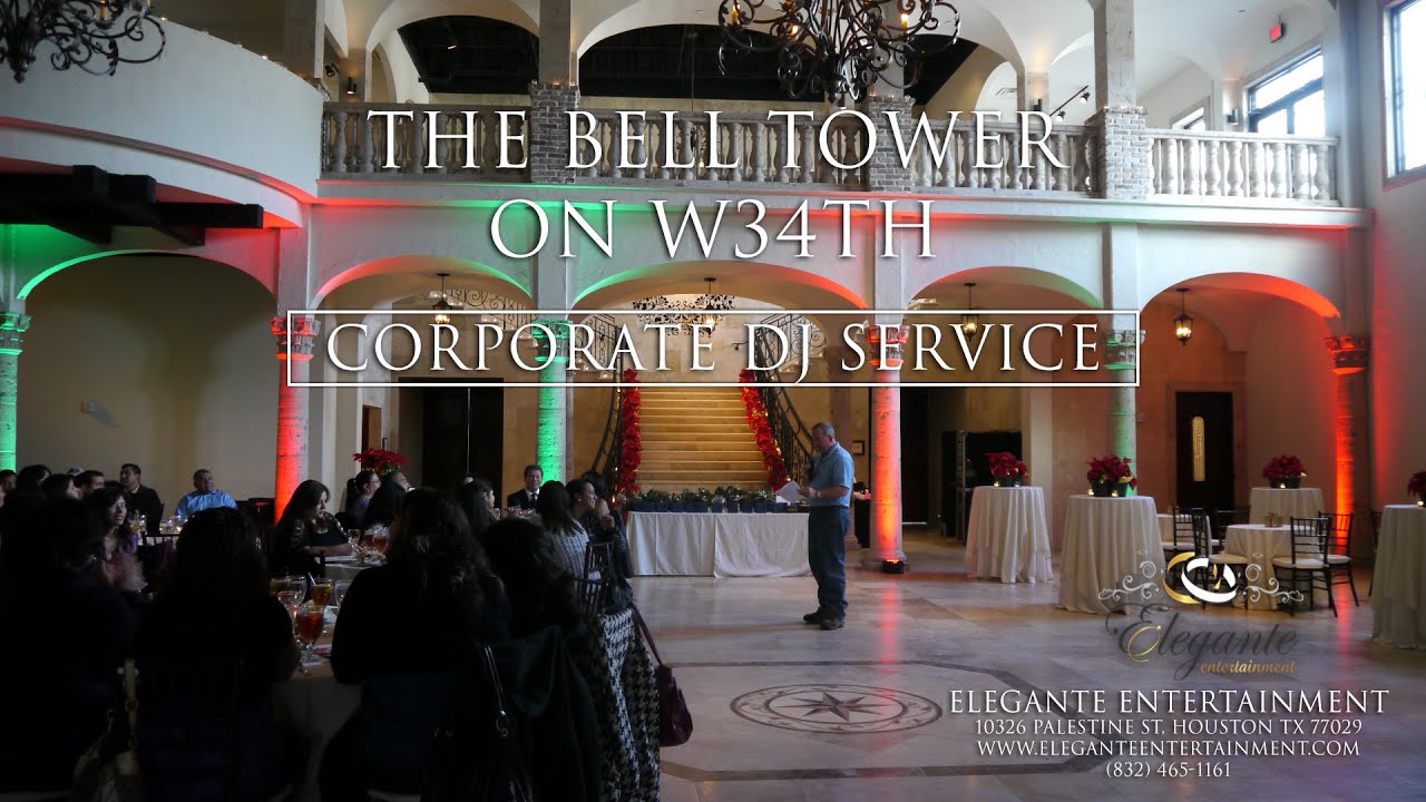 Corporate DJ in Houston at the Bell Tower on W34th St Playing Music.