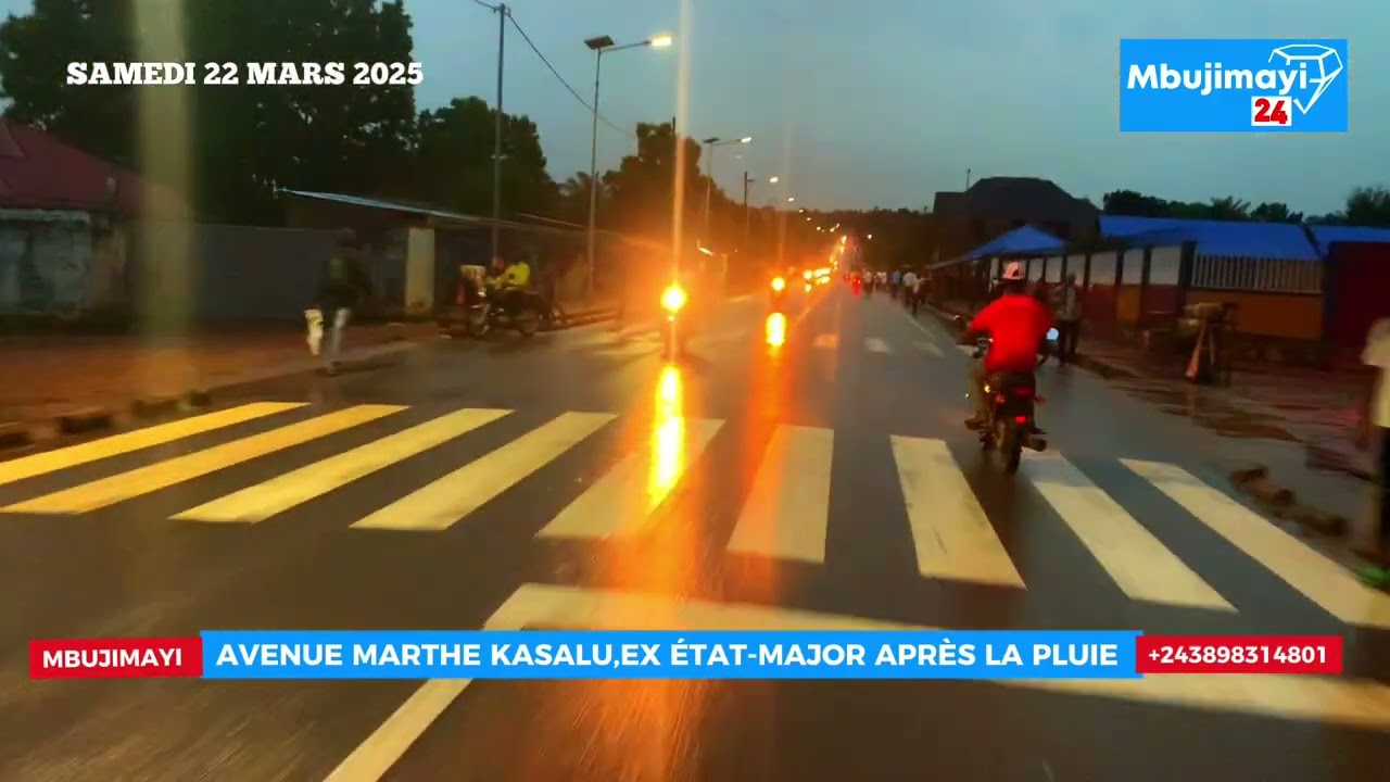 MBUJIMAYI: L'AVENUE MARTHE KASALU APRÈS LA PLUIE