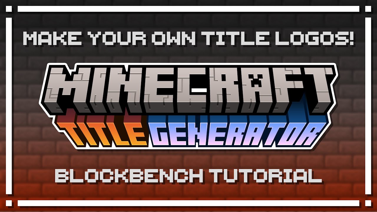 Генератор названий Minecraft — создайте любой логотип Minecraft БЕСПЛАТНО! [Обучение] [Blockbench]