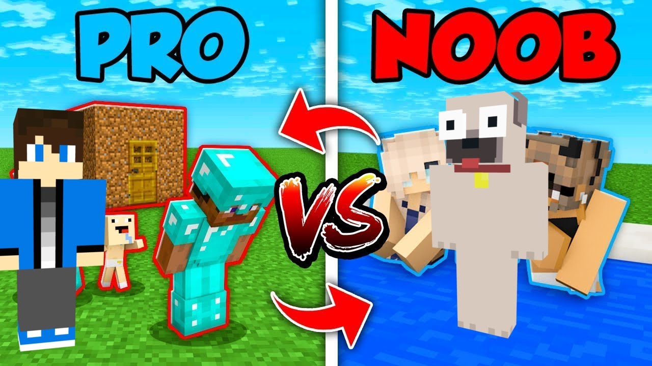 NOOB VS PRO VIDEÓS STRAND A MINECRAFTBAN!