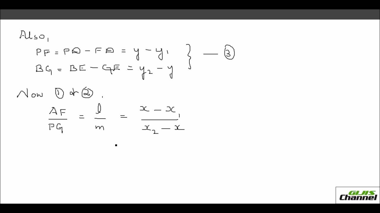 Section Formula in Coordinate Geometry