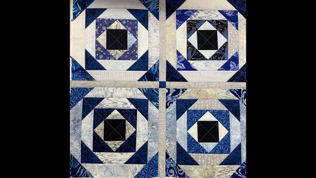 Pineapple Log Cabin - Quilt As You Go with Easy Sashings
