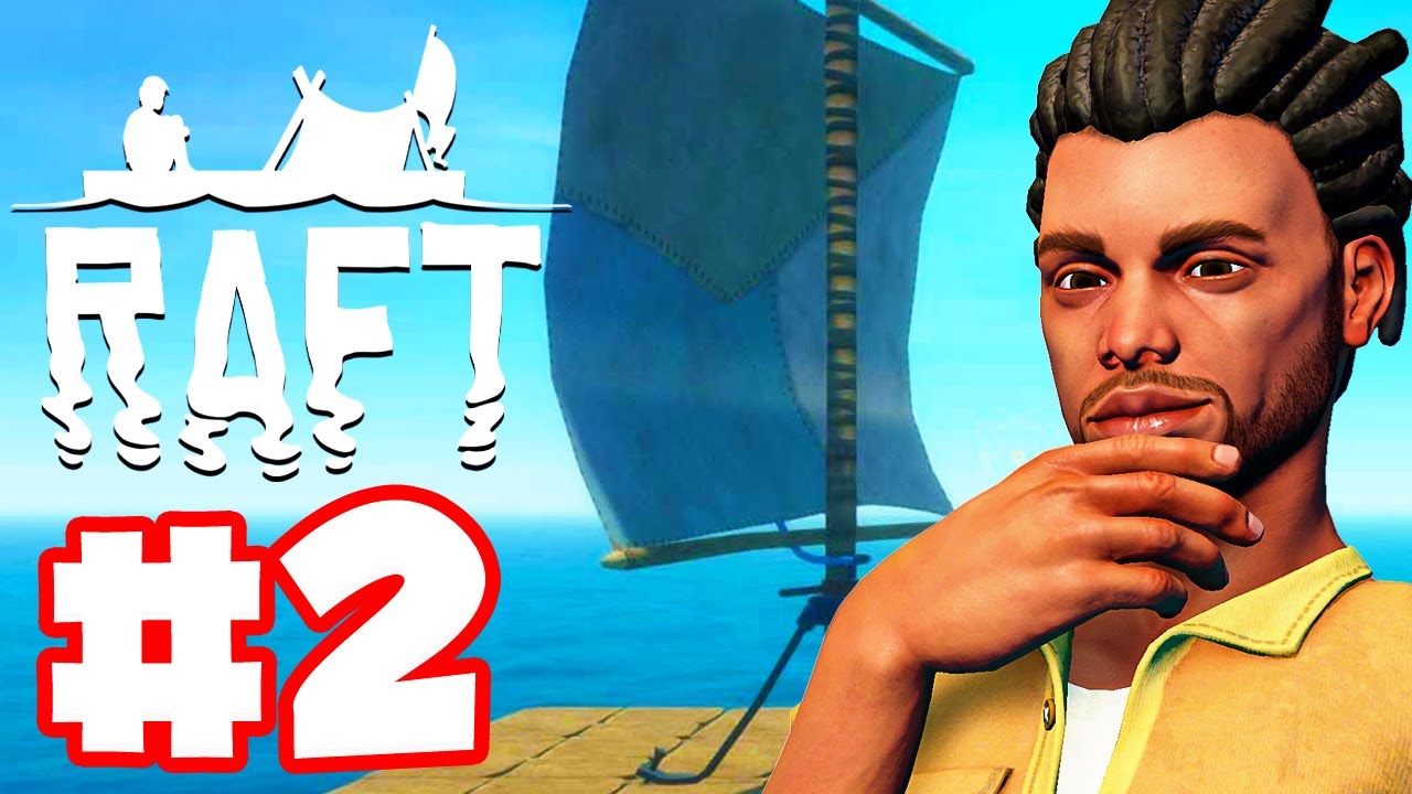 Building a Sail in Raft! | 5-Person Coop Raft: Let's Play | EP 2