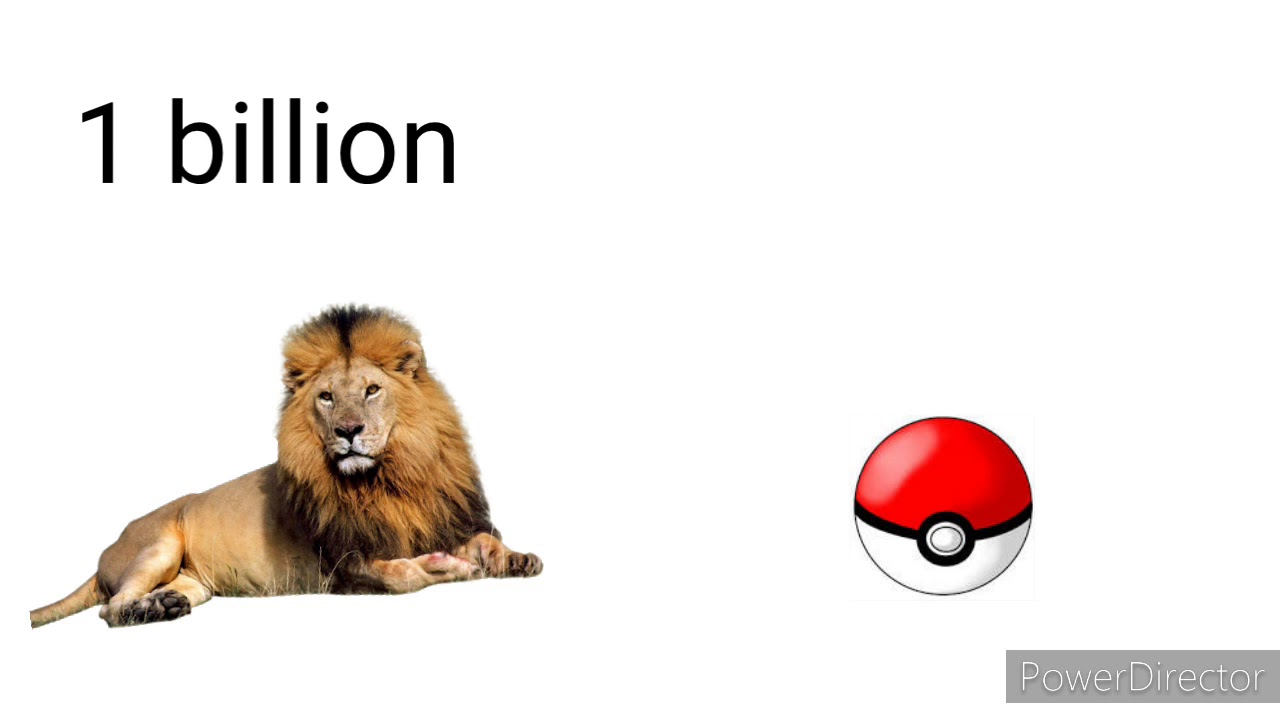 Pokemon vs 1 billion lions but its a representation of what would happen if a fight actually occured