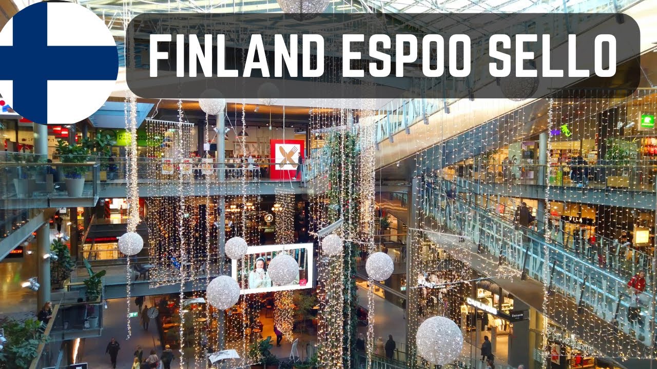 Walking in largest mall in Finland Espoo | Sello