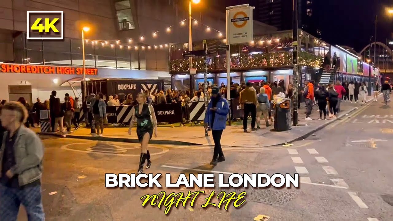 Brick lane nightlife | London night walk 4K