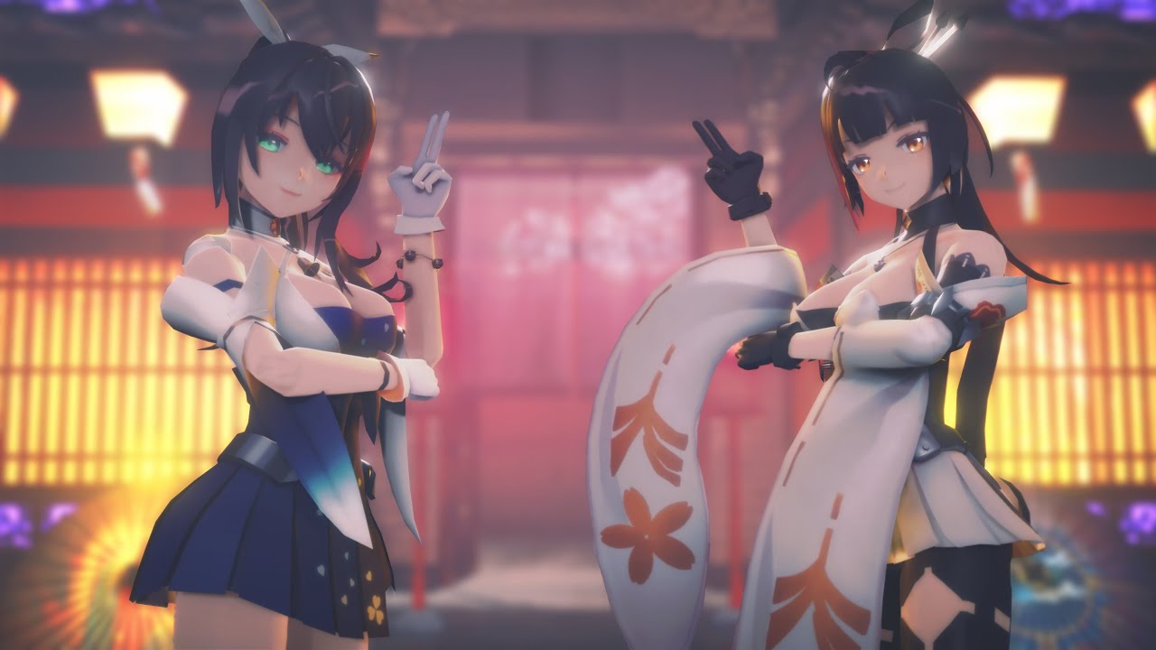 【MMD】赤城と加賀で宵々古今【ブルーオース|蒼藍誓約|BlueOath】4K60