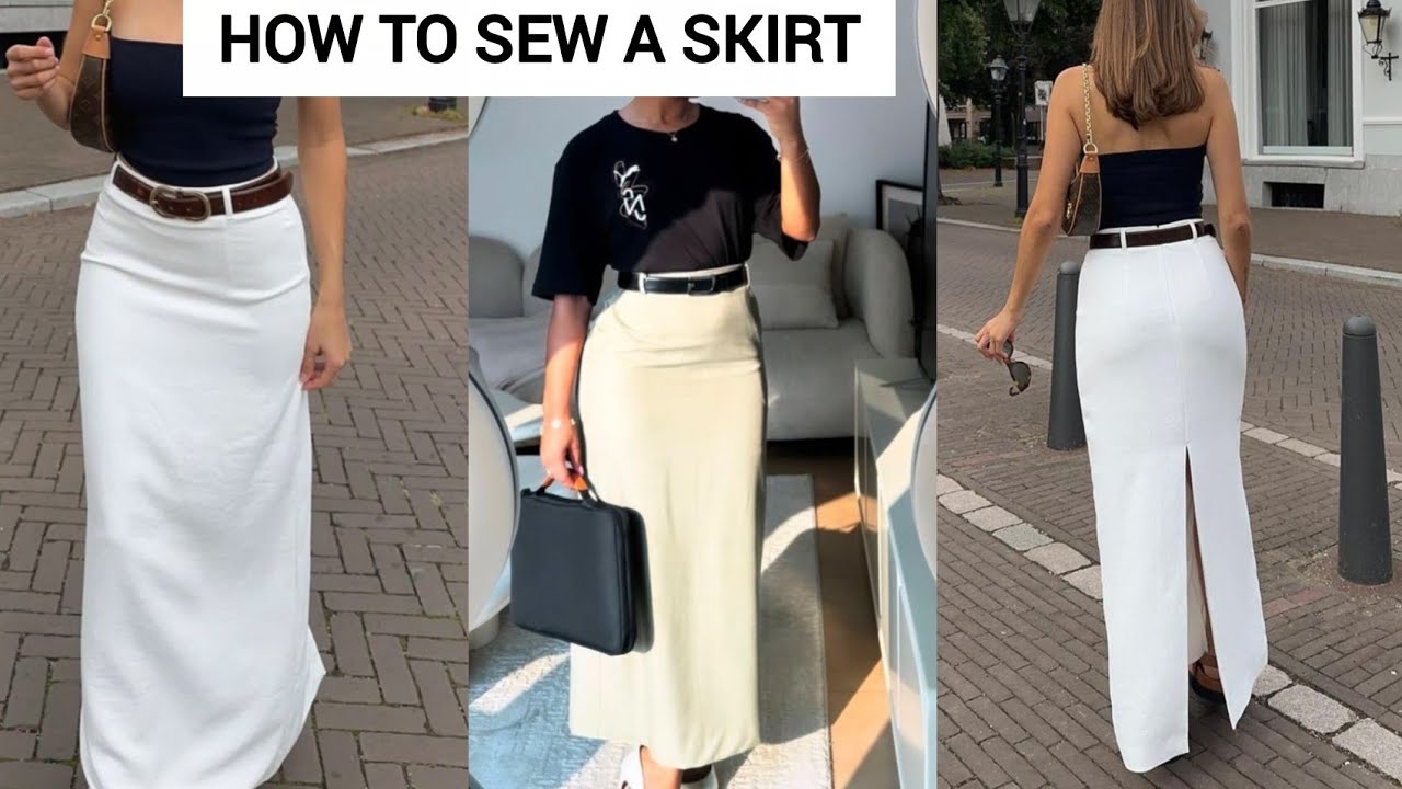 How To Draft, Cut and Sew  Pencil Skirt with Butt Contour | how to make a skirt