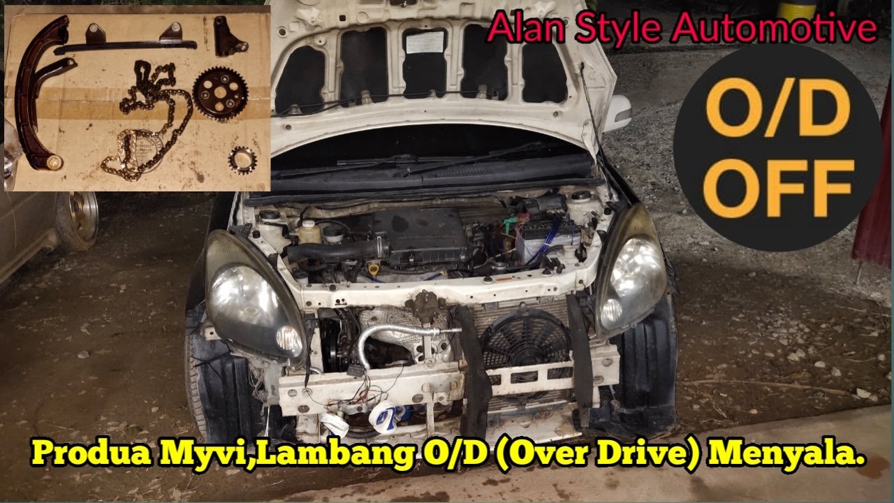 Produa Myvi Lambang O/D (OverDrive) Menyala,Gear D Sentap.