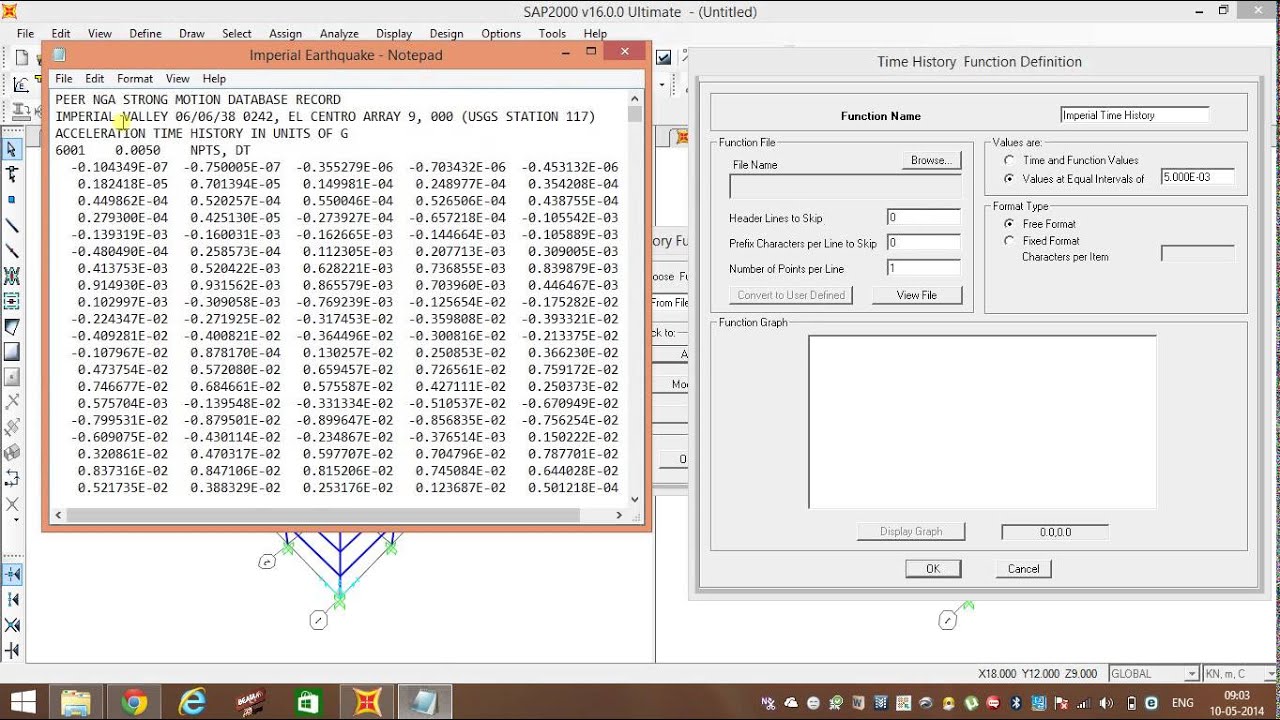 Time history sap2000