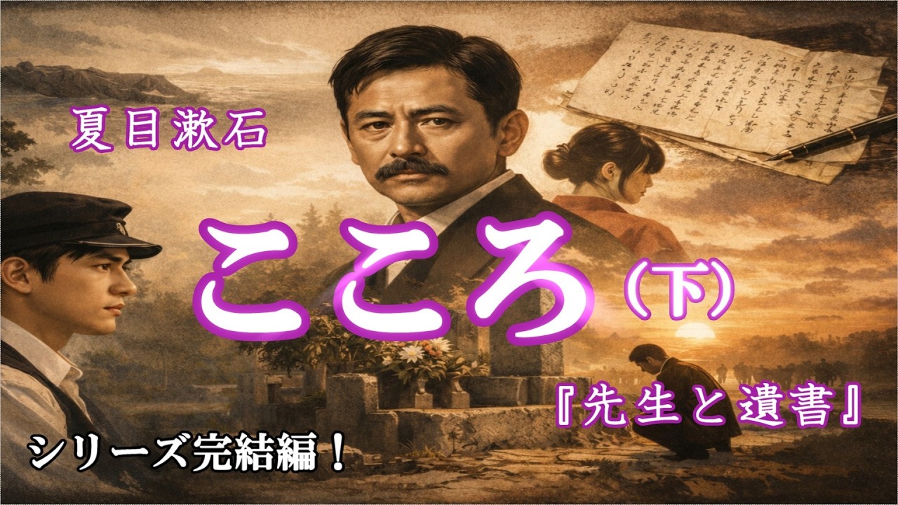 【小説朗読】こころ（下）｜夏目漱石【静かな朗読】先生と遺書｜明治の終わりと、私のけじめ【シリーズ完結編】