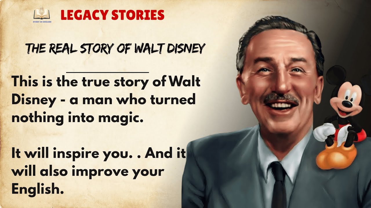 Walt Disney Success Story || Learn English Through Story Level 2 || Improve Your English ✅️