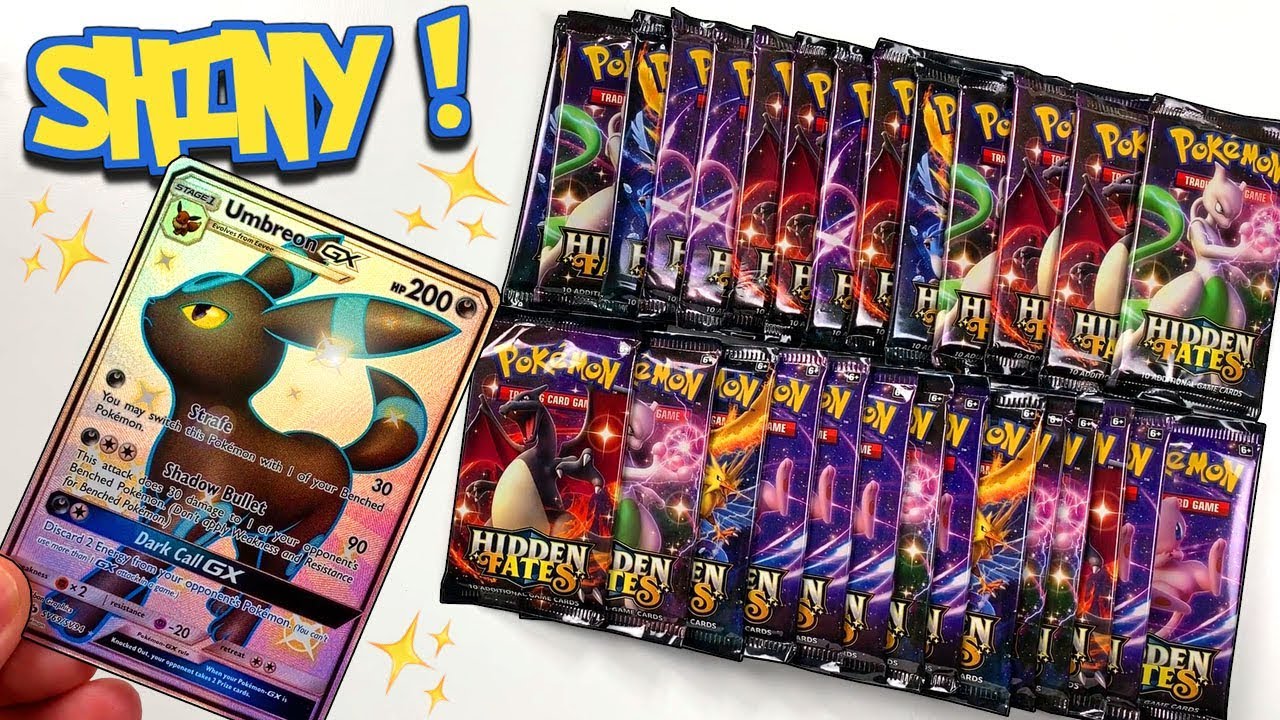 FINALLY...NEW SHINY POKEMON CARDS in a HIDDEN FATES BOOSTER BOX OPENING!