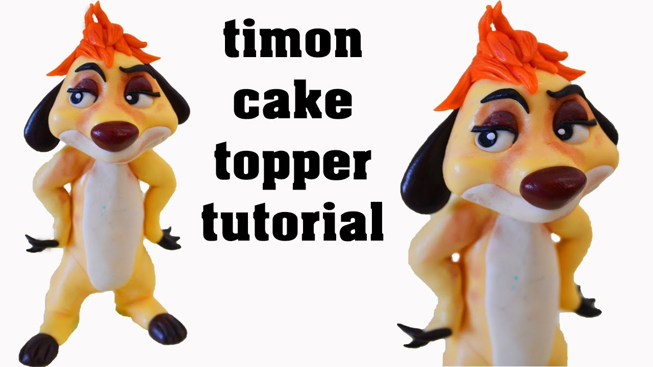 Timon the lion king cake topper fondant - torta re leone in pasta di zucchero
