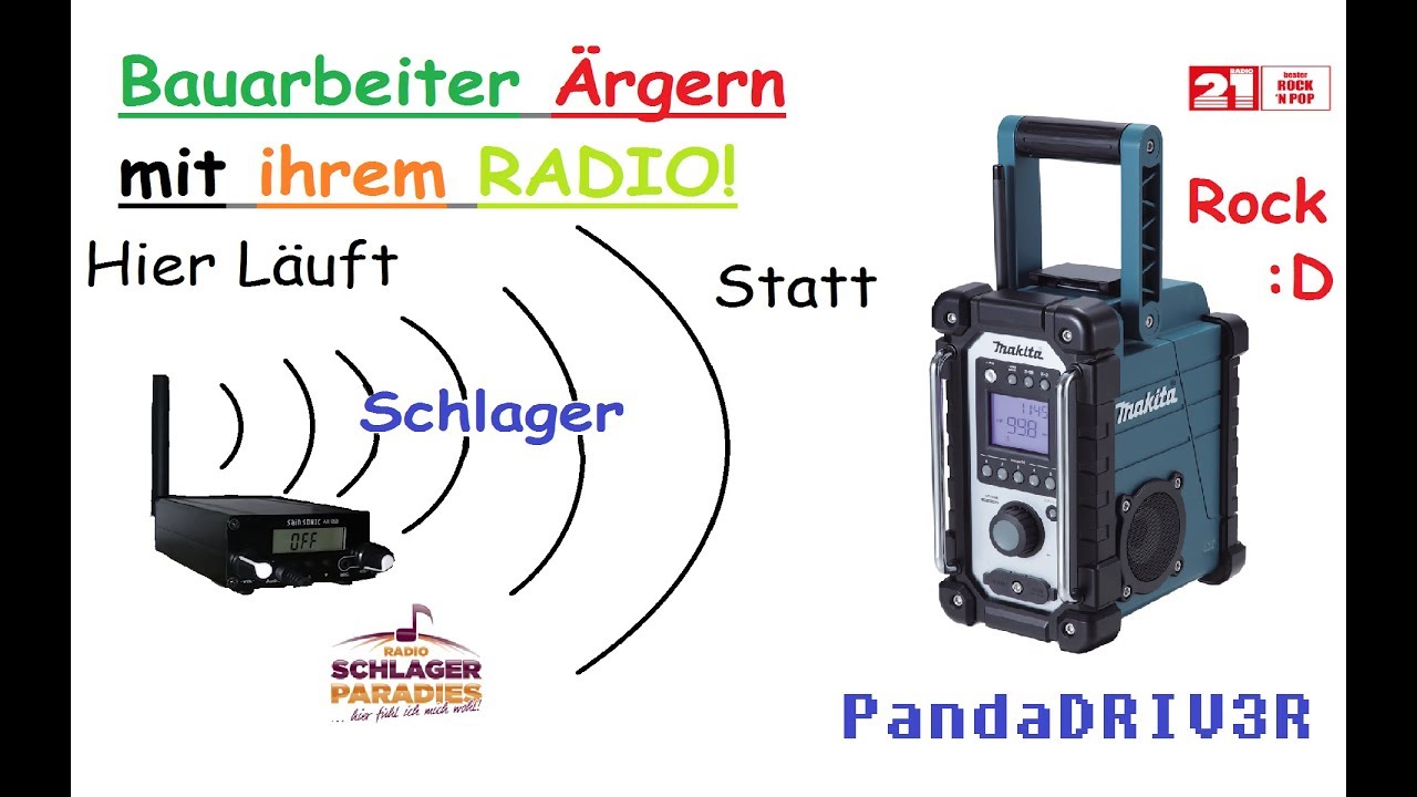 BAUARBEITER ÄRGERN mit ihrem RADIO! Jetzt läuft Schlager :D /// PandaDRIV3R ///