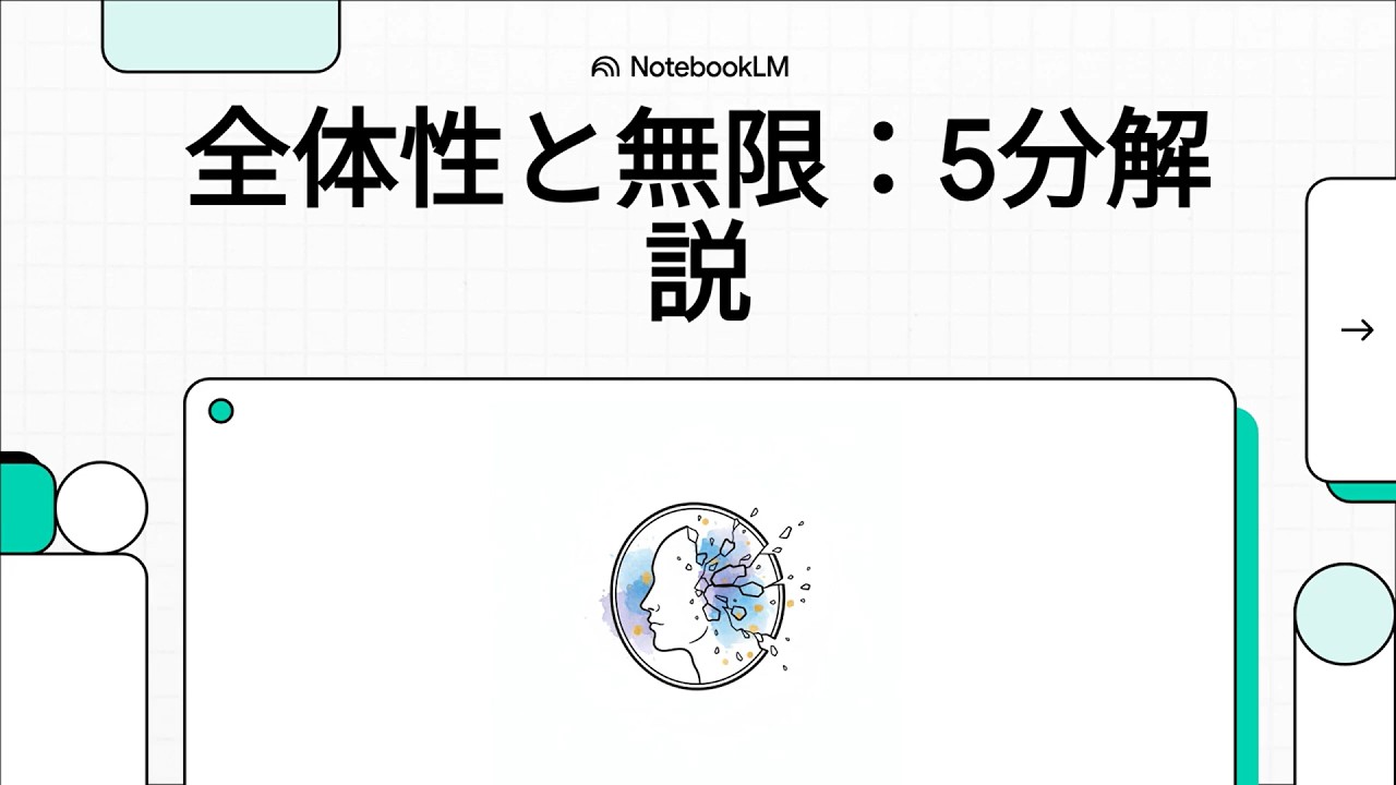 全体性と無限：5分解説　（エマニュエル・レヴィナス：全体性と無限　結論 12 ／ 12（完結） ）　#解説動画