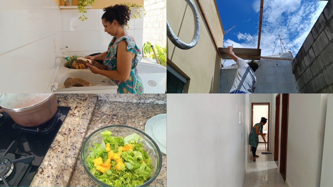Vlog almoço,faxina na casa,marido fez uma tampagem.