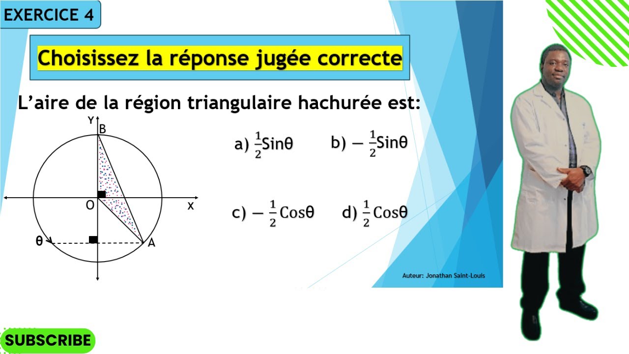 Exercice 4.- Calcul de l'aire de région triangulaire hachurée.