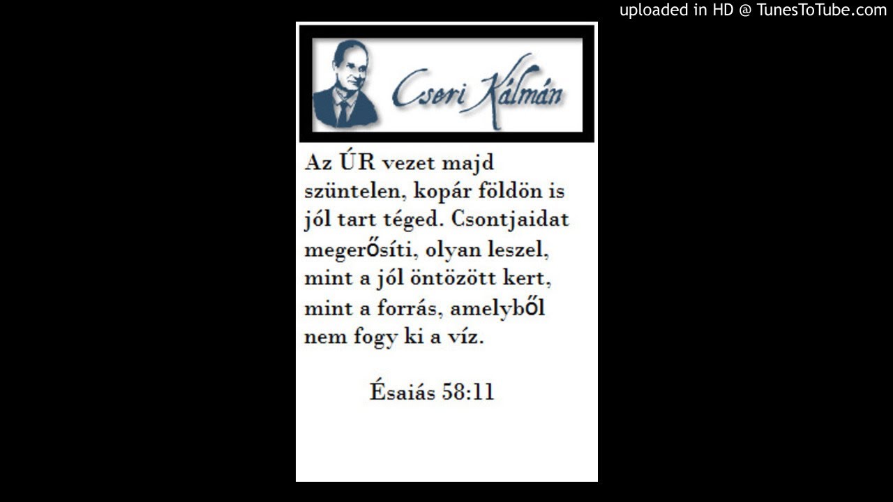 Cseri K&aacute;lm&aacute;n igehirdet&eacute;se 2002. 03. 17. MEGF&Uuml;RD&Eacute;S &Eacute;S L&Aacute;BMOS&Aacute;S