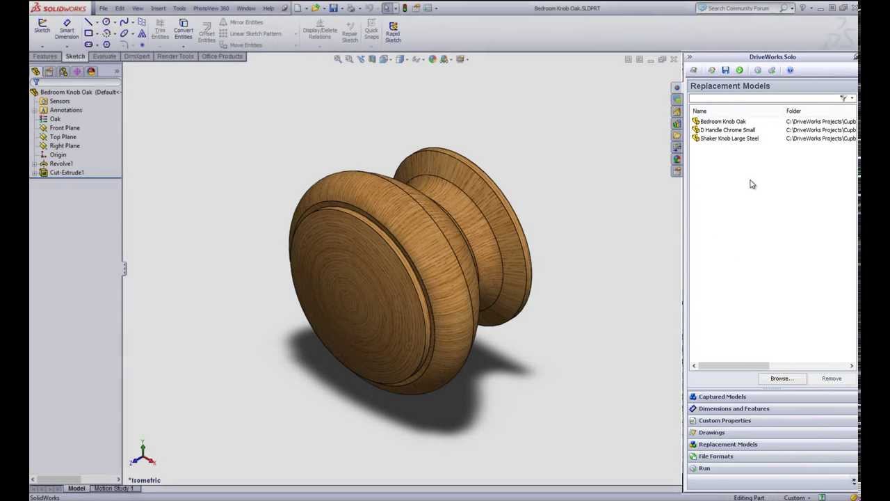 DriveWorks Solo - Capturing a Replacement Model